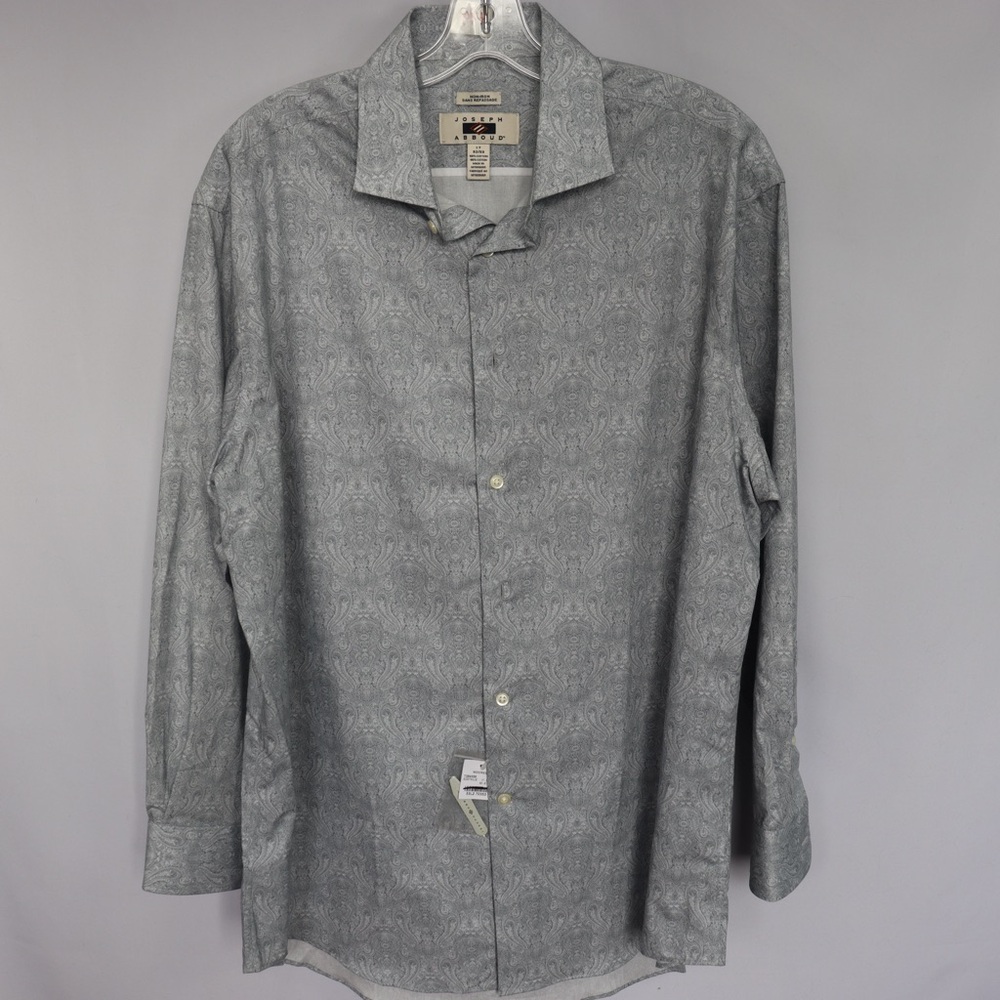 Joseph Men's Gray Paisley Button Down Shirt